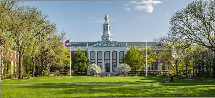 Harvard University's Campus, View of the Harvard University's Campus in Cambridge, Massachuse
